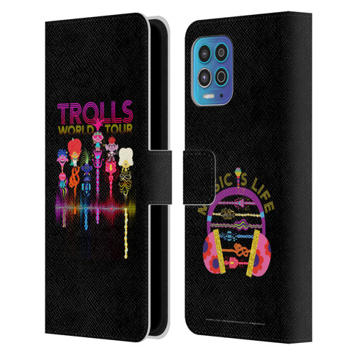 Trolls World Tour Key Art Artwork Leather Book Wallet Case Cover For Motorola Moto G100