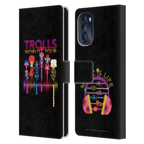 Trolls World Tour Key Art Artwork Leather Book Wallet Case Cover For Motorola Moto G (2022)