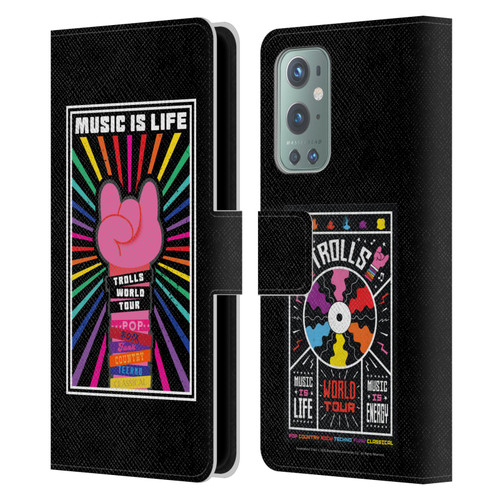 Trolls World Tour Key Art Music Is Life Leather Book Wallet Case Cover For OnePlus 9