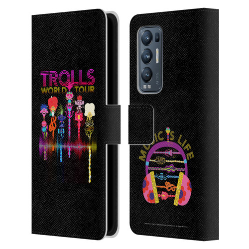 Trolls World Tour Key Art Artwork Leather Book Wallet Case Cover For OPPO Find X3 Neo / Reno5 Pro+ 5G