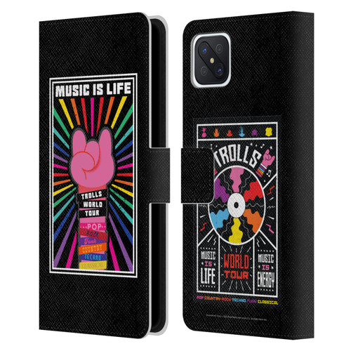 Trolls World Tour Key Art Music Is Life Leather Book Wallet Case Cover For OPPO Reno4 Z 5G