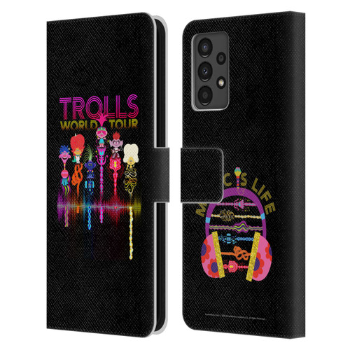 Trolls World Tour Key Art Artwork Leather Book Wallet Case Cover For Samsung Galaxy A13 (2022)
