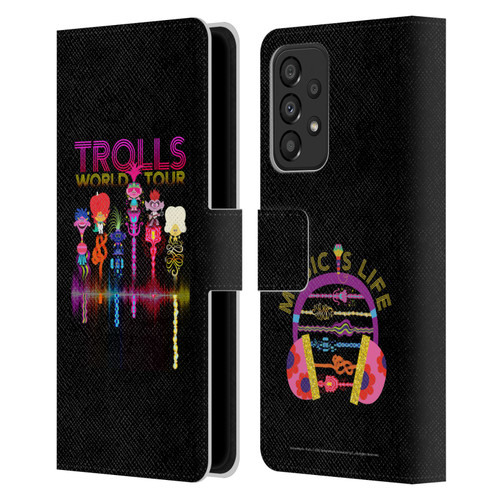 Trolls World Tour Key Art Artwork Leather Book Wallet Case Cover For Samsung Galaxy A33 5G (2022)