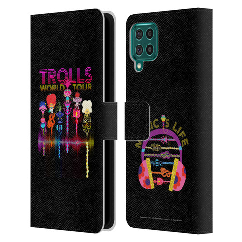 Trolls World Tour Key Art Artwork Leather Book Wallet Case Cover For Samsung Galaxy F62 (2021)