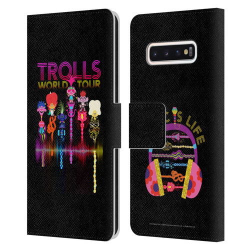 Trolls World Tour Key Art Artwork Leather Book Wallet Case Cover For Samsung Galaxy S10
