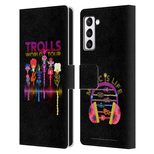 Trolls World Tour Key Art Artwork Leather Book Wallet Case Cover For Samsung Galaxy S21+ 5G