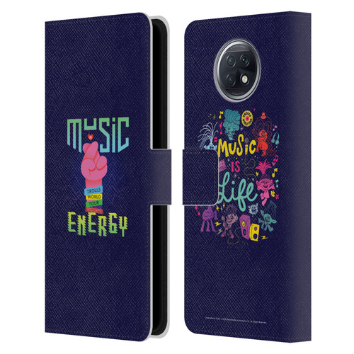 Trolls World Tour Key Art Music Is Energy Leather Book Wallet Case Cover For Xiaomi Redmi Note 9T 5G