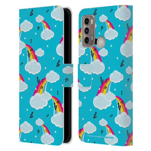 Trolls World Tour Rainbow Bffs Rainbow Cloud Pattern Leather Book Wallet Case Cover For Motorola Moto G60 / Moto G40 Fusion