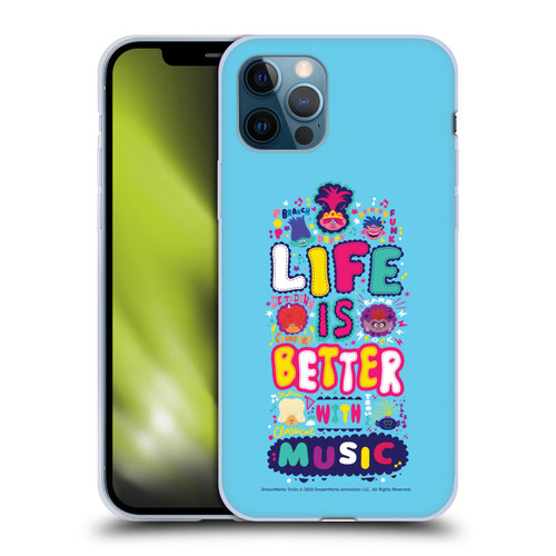 Trolls World Tour Key Art Quote Soft Gel Case for Apple iPhone 12 / iPhone 12 Pro