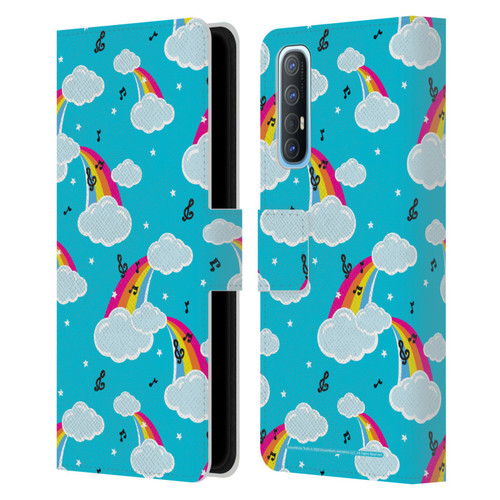 Trolls World Tour Rainbow Bffs Rainbow Cloud Pattern Leather Book Wallet Case Cover For OPPO Find X2 Neo 5G