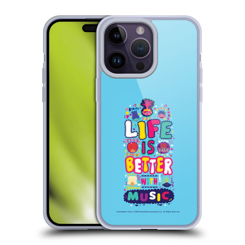 Trolls World Tour Key Art Quote Soft Gel Case for Apple iPhone 14 Pro Max