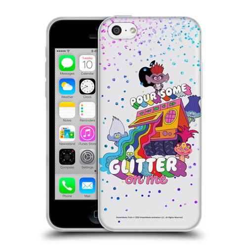 Trolls World Tour Key Art Glitter Print Soft Gel Case for Apple iPhone 5c