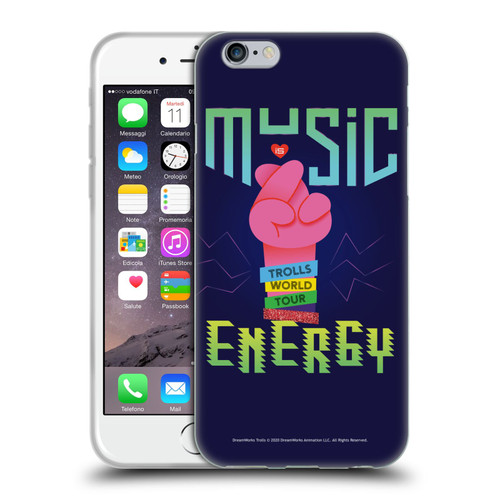 Trolls World Tour Key Art Music Is Energy Soft Gel Case for Apple iPhone 6 / iPhone 6s