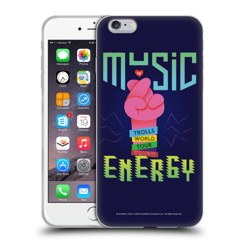 Trolls World Tour Key Art Music Is Energy Soft Gel Case for Apple iPhone 6 Plus / iPhone 6s Plus