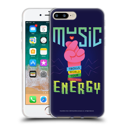 Trolls World Tour Key Art Music Is Energy Soft Gel Case for Apple iPhone 7 Plus / iPhone 8 Plus