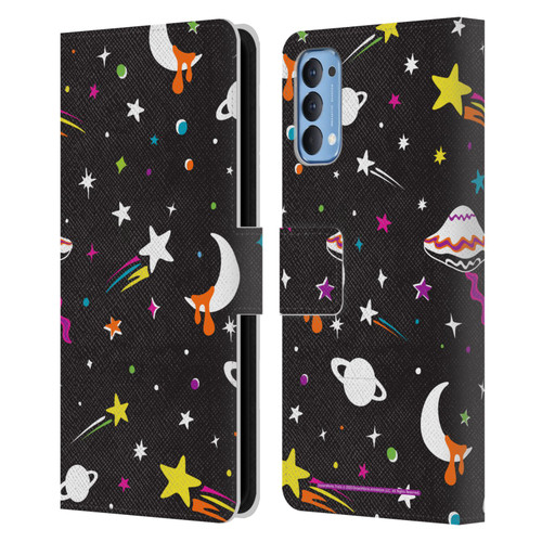 Trolls World Tour Rainbow Bffs Outer Space Pattern Leather Book Wallet Case Cover For OPPO Reno 4 5G
