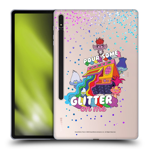 Trolls World Tour Key Art Glitter Print Soft Gel Case for Samsung Galaxy Tab S8 Plus