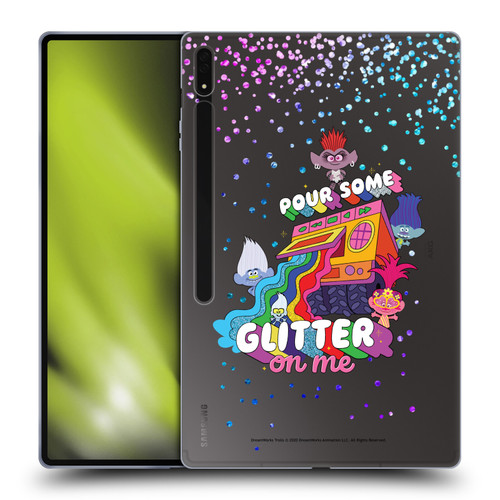 Trolls World Tour Key Art Glitter Print Soft Gel Case for Samsung Galaxy Tab S8 Ultra