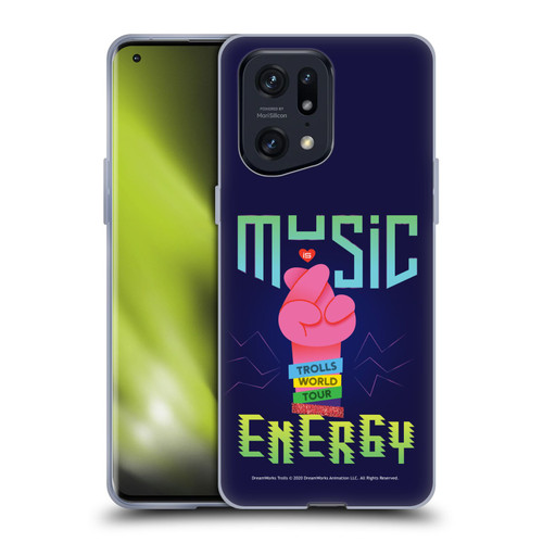 Trolls World Tour Key Art Music Is Energy Soft Gel Case for OPPO Find X5 Pro