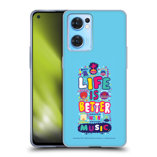 Trolls World Tour Key Art Quote Soft Gel Case for OPPO Reno7 5G / Find X5 Lite