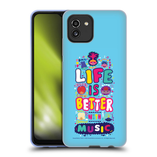 Trolls World Tour Key Art Quote Soft Gel Case for Samsung Galaxy A03 (2021)