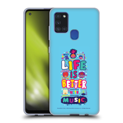 Trolls World Tour Key Art Quote Soft Gel Case for Samsung Galaxy A21s (2020)