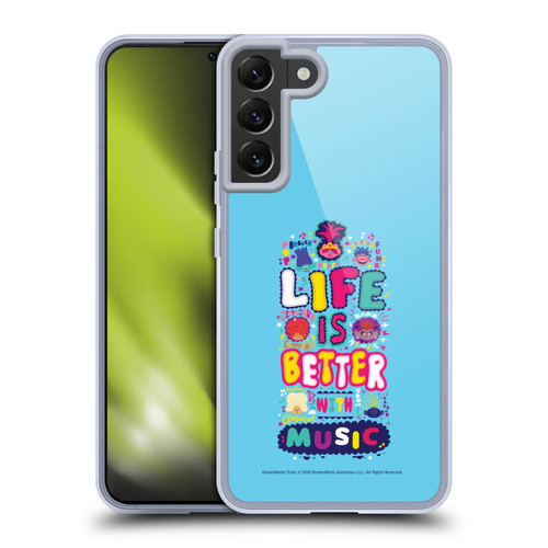 Trolls World Tour Key Art Quote Soft Gel Case for Samsung Galaxy S22+ 5G