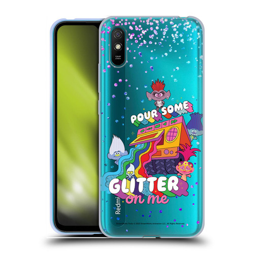 Trolls World Tour Key Art Glitter Print Soft Gel Case for Xiaomi Redmi 9A / Redmi 9AT