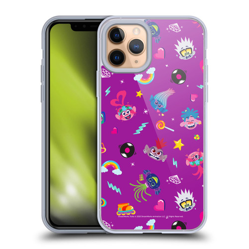 Trolls World Tour Rainbow Bffs Character Pattern Soft Gel Case for Apple iPhone 11 Pro