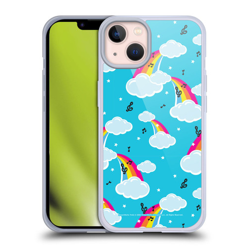 Trolls World Tour Rainbow Bffs Rainbow Cloud Pattern Soft Gel Case for Apple iPhone 13