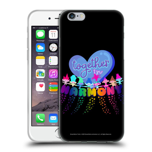 Trolls World Tour Rainbow Bffs Together In Harmony Soft Gel Case for Apple iPhone 6 / iPhone 6s