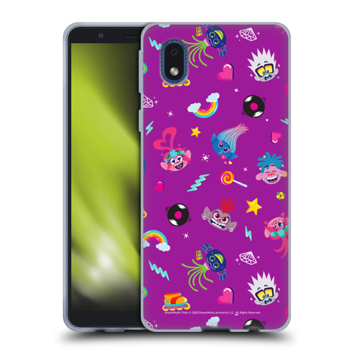 Trolls World Tour Rainbow Bffs Character Pattern Soft Gel Case for Samsung Galaxy A01 Core (2020)