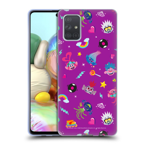 Trolls World Tour Rainbow Bffs Character Pattern Soft Gel Case for Samsung Galaxy A71 (2019)