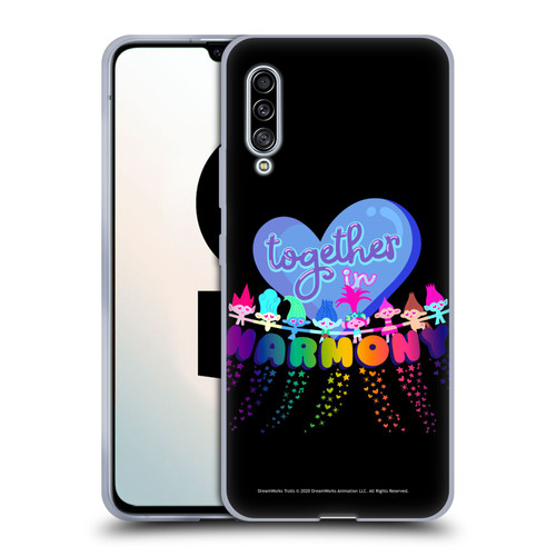 Trolls World Tour Rainbow Bffs Together In Harmony Soft Gel Case for Samsung Galaxy A90 5G (2019)
