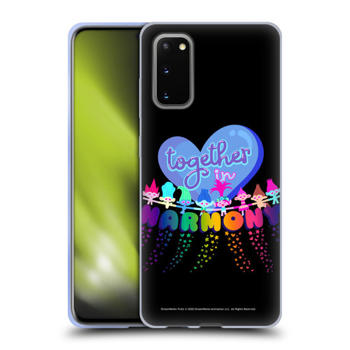 Trolls World Tour Rainbow Bffs Together In Harmony Soft Gel Case for Samsung Galaxy S20 / S20 5G