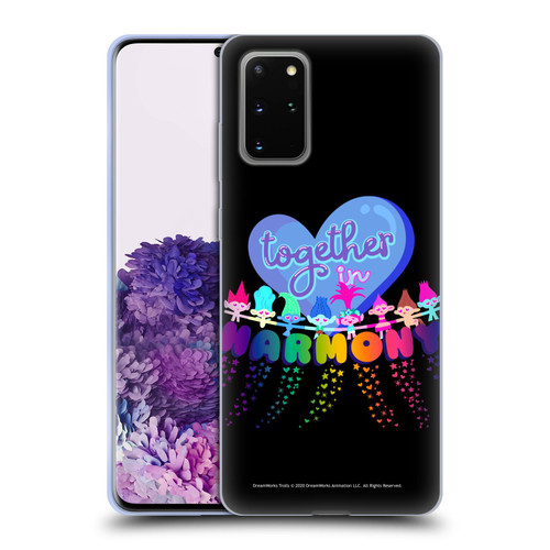 Trolls World Tour Rainbow Bffs Together In Harmony Soft Gel Case for Samsung Galaxy S20+ / S20+ 5G