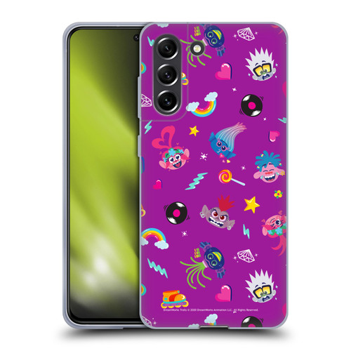 Trolls World Tour Rainbow Bffs Character Pattern Soft Gel Case for Samsung Galaxy S21 FE 5G