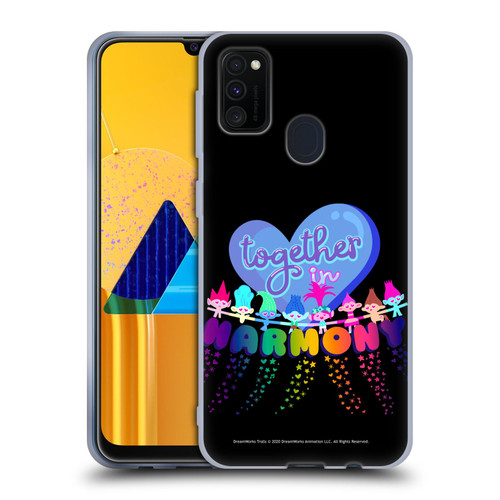 Trolls World Tour Rainbow Bffs Together In Harmony Soft Gel Case for Samsung Galaxy M30s (2019)/M21 (2020)