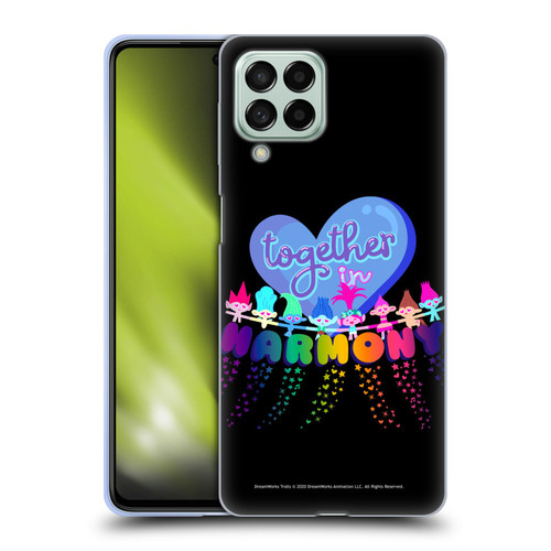 Trolls World Tour Rainbow Bffs Together In Harmony Soft Gel Case for Samsung Galaxy M53 (2022)