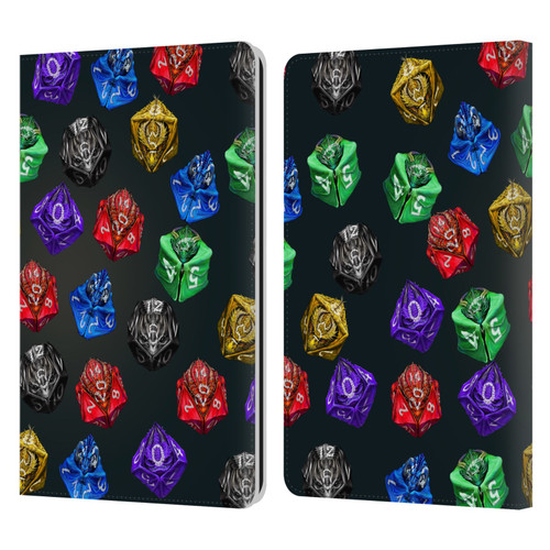 Stanley Morrison Art Six Dragons Gaming Dice Set Leather Book Wallet Case Cover For Amazon Kindle Paperwhite 1 / 2 / 3