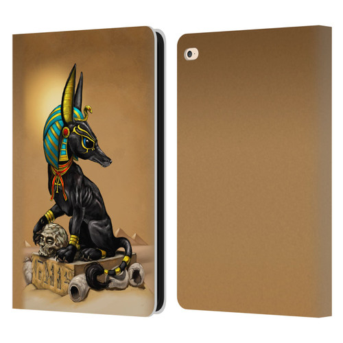 Stanley Morrison Art Egyptian Black Jackal Anubis Leather Book Wallet Case Cover For Apple iPad Air 2 (2014)