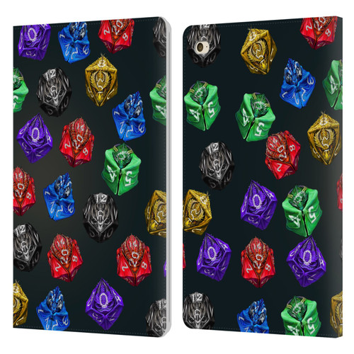 Stanley Morrison Art Six Dragons Gaming Dice Set Leather Book Wallet Case Cover For Apple iPad mini 4
