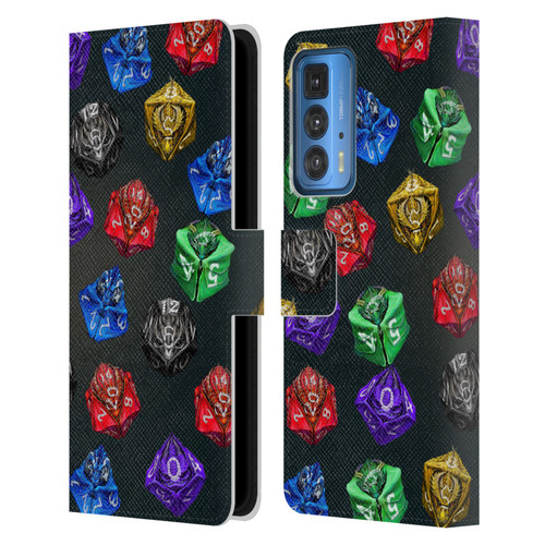 Stanley Morrison Art Six Dragons Gaming Dice Set Leather Book Wallet Case Cover For Motorola Edge 20 Pro