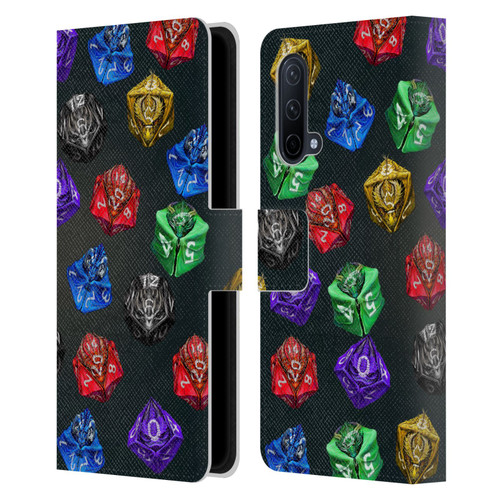 Stanley Morrison Art Six Dragons Gaming Dice Set Leather Book Wallet Case Cover For OnePlus Nord CE 5G