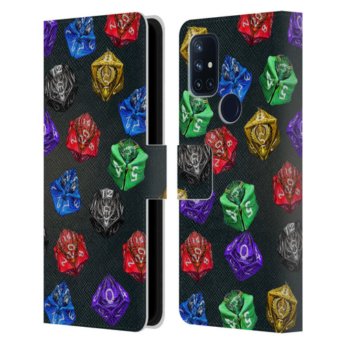 Stanley Morrison Art Six Dragons Gaming Dice Set Leather Book Wallet Case Cover For OnePlus Nord N10 5G