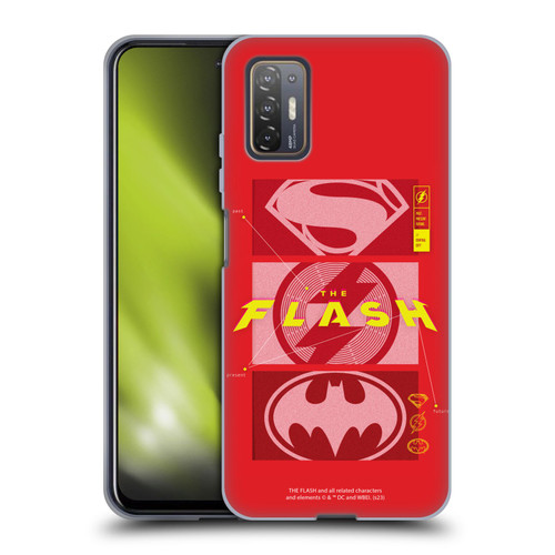 The Flash 2023 Graphics Superhero Logos Soft Gel Case for HTC Desire 21 Pro 5G
