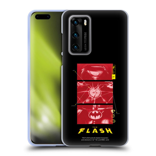 The Flash 2023 Graphics Suit Logos Soft Gel Case for Huawei P40 5G