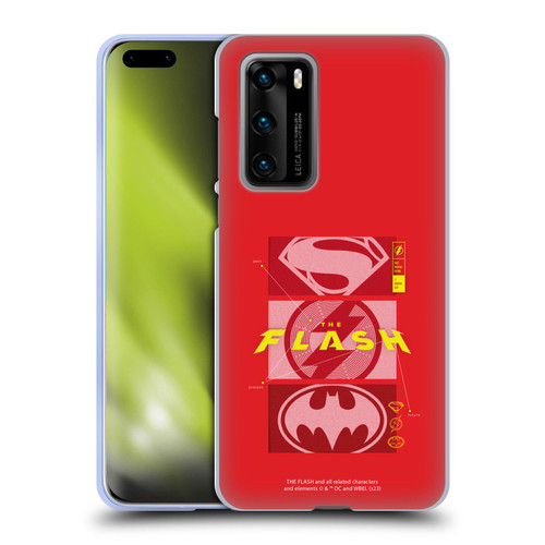 The Flash 2023 Graphics Superhero Logos Soft Gel Case for Huawei P40 5G