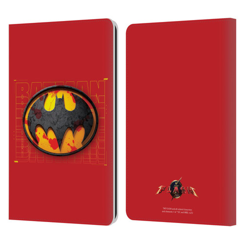 The Flash 2023 Graphics Batman Logo Leather Book Wallet Case Cover For Amazon Kindle Paperwhite 1 / 2 / 3