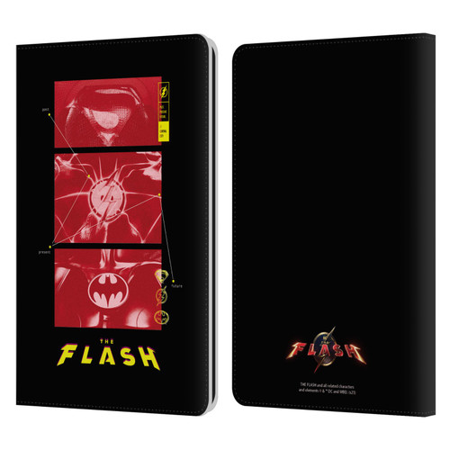 The Flash 2023 Graphics Suit Logos Leather Book Wallet Case Cover For Amazon Kindle Paperwhite 1 / 2 / 3